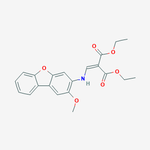 molecular formula C21H21NO6 B398398 Diethyl 2-[[(2-methoxydibenzofuran-3-yl)amino]methylidene]propanedioate CAS No. 331713-20-3