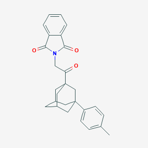 molecular formula C27H27NO3 B398406 2-{2-[3-(4-METHYLPHENYL)ADAMANTAN-1-YL]-2-OXOETHYL}-2,3-DIHYDRO-1H-ISOINDOLE-1,3-DIONE 