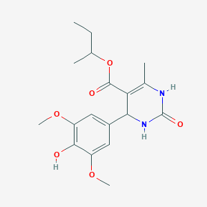 molecular formula C18H24N2O6 B3984576 Butan-2-yl 4-(4-hydroxy-3,5-dimethoxyphenyl)-6-methyl-2-oxo-1,2,3,4-tetrahydropyrimidine-5-carboxylate 