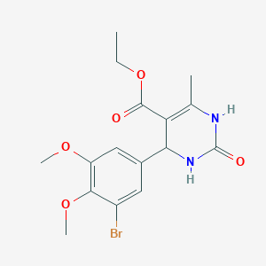 molecular formula C16H19BrN2O5 B3984680 Ethyl 4-(3-bromo-4,5-dimethoxyphenyl)-6-methyl-2-oxo-1,2,3,4-tetrahydropyrimidine-5-carboxylate 