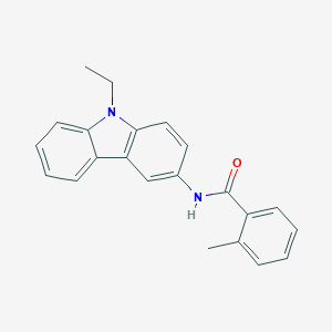 molecular formula C22H20N2O B398474 N-(9-ethyl-9H-carbazol-3-yl)-2-methylbenzamide 