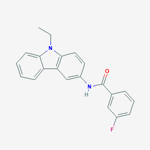 molecular formula C21H17FN2O B398477 N-(9-ethyl-9H-carbazol-3-yl)-3-fluorobenzamide 