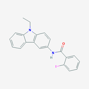 molecular formula C21H17IN2O B398485 N-(9-ethyl-9H-carbazol-3-yl)-2-iodobenzamide 