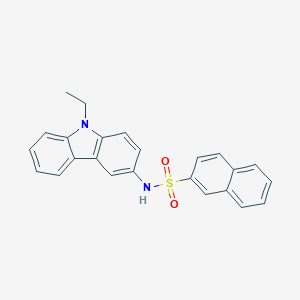 molecular formula C24H20N2O2S B398488 N-(9-ethyl-9H-carbazol-3-yl)-2-naphthalenesulfonamide 