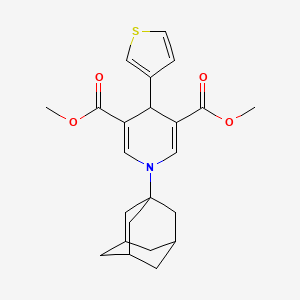molecular formula C23H27NO4S B3984895 3,5-DIMETHYL 1-(ADAMANTAN-1-YL)-4-(THIOPHEN-3-YL)-1,4-DIHYDROPYRIDINE-3,5-DICARBOXYLATE 