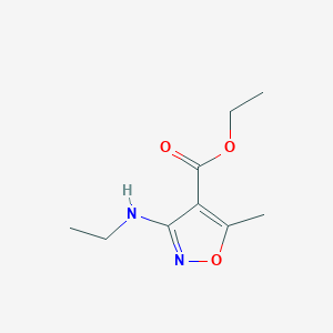 molecular formula C9H14N2O3 B039849 Ethyl 3-(ethylamino)-5-methyl-4-isoxazolecarboxylate CAS No. 116545-16-5