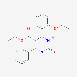 molecular formula C22H24N2O4 B3984930 Ethyl 4-(2-ethoxyphenyl)-1-methyl-2-oxo-6-phenyl-1,2,3,4-tetrahydropyrimidine-5-carboxylate 