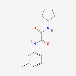 molecular formula C14H18N2O2 B3984958 N-cyclopentyl-N'-(3-methylphenyl)oxamide 