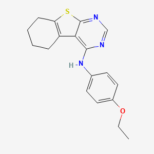 molecular formula C18H19N3OS B3984988 N-(4-ETHOXYPHENYL)-N-(5,6,7,8-TETRAHYDRO[1]BENZOTHIENO[2,3-D]PYRIMIDIN-4-YL)AMINE 