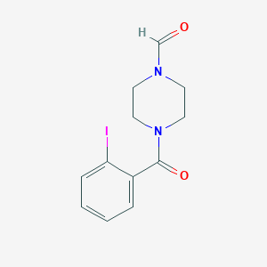 molecular formula C12H13IN2O2 B398500 4-(2-Iodobenzoyl)piperazine-1-carbaldehyde 