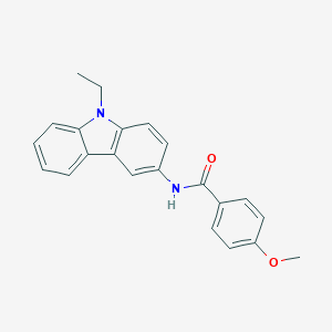 molecular formula C22H20N2O2 B398510 N-(9-ethyl-9H-carbazol-3-yl)-4-methoxybenzamide 