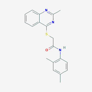 molecular formula C19H19N3OS B3985112 N-(2,4-dimethylphenyl)-2-[(2-methylquinazolin-4-yl)sulfanyl]acetamide 