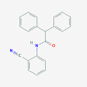 molecular formula C21H16N2O B398523 N-(2-cyanophenyl)-2,2-diphenylacetamide 