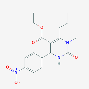 molecular formula C17H21N3O5 B3985264 Ethyl 1-methyl-4-(4-nitrophenyl)-2-oxo-6-propyl-1,2,3,4-tetrahydropyrimidine-5-carboxylate 