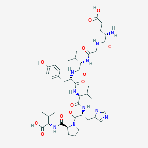 molecular formula C42H62N10O12 B039857 Angiotensin II antipeptide CAS No. 121379-63-3