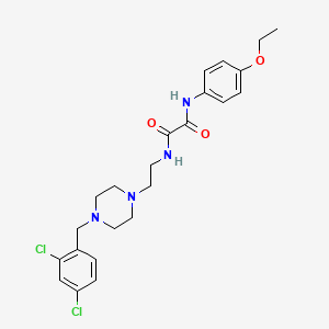 molecular formula C23H28Cl2N4O3 B3985798 N-(2-{4-[(2,4-DICHLOROPHENYL)METHYL]PIPERAZIN-1-YL}ETHYL)-N'-(4-ETHOXYPHENYL)ETHANEDIAMIDE 