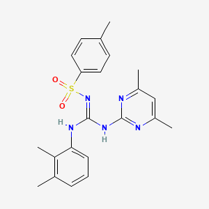 molecular formula C22H25N5O2S B3985846 N-{(E)-[(2,3-dimethylphenyl)amino][(4,6-dimethylpyrimidin-2-yl)amino]methylidene}-4-methylbenzenesulfonamide 