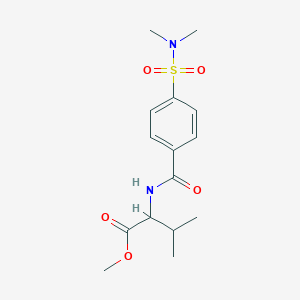 molecular formula C15H22N2O5S B3985886 Methyl 2-[[4-(dimethylsulfamoyl)benzoyl]amino]-3-methylbutanoate 
