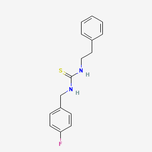 molecular formula C16H17FN2S B3985922 N-(4-FLUOROBENZYL)-N'-PHENETHYLTHIOUREA 
