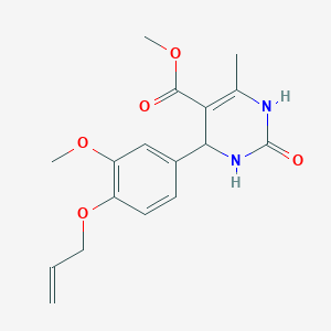 molecular formula C17H20N2O5 B3985956 Methyl 4-[3-methoxy-4-(prop-2-en-1-yloxy)phenyl]-6-methyl-2-oxo-1,2,3,4-tetrahydropyrimidine-5-carboxylate 