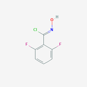 molecular formula C7H4ClF2NO B039860 2,6-Difluoro-N-hydroxybenzenecarboximidoyl chloride CAS No. 118591-69-8
