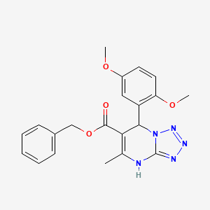 molecular formula C21H21N5O4 B3986041 BENZYL 7-(2,5-DIMETHOXYPHENYL)-5-METHYL-4H,7H-[1,2,3,4]TETRAZOLO[1,5-A]PYRIMIDINE-6-CARBOXYLATE 