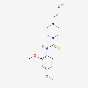 molecular formula C15H23N3O3S B3986184 N-(2,4-dimethoxyphenyl)-4-(2-hydroxyethyl)piperazine-1-carbothioamide 