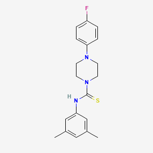 molecular formula C19H22FN3S B3986269 N-(3,5-DIMETHYLPHENYL)-4-(4-FLUOROPHENYL)TETRAHYDRO-1(2H)-PYRAZINECARBOTHIOAMIDE 