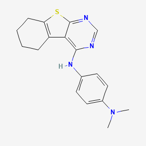 molecular formula C18H20N4S B3986284 N,N-dimethyl-N'-(5,6,7,8-tetrahydro[1]benzothieno[2,3-d]pyrimidin-4-yl)benzene-1,4-diamine 