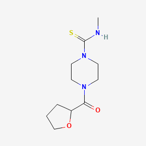 molecular formula C11H19N3O2S B3986308 N-methyl-4-(tetrahydrofuran-2-ylcarbonyl)piperazine-1-carbothioamide 