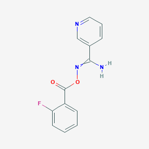 [[Amino(pyridin-3-yl)methylidene]amino] 2-fluorobenzoate