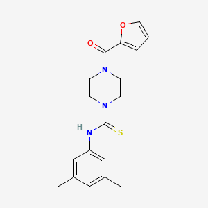 molecular formula C18H21N3O2S B3986373 N-(3,5-DIMETHYLPHENYL)-4-(2-FURYLCARBONYL)TETRAHYDRO-1(2H)-PYRAZINECARBOTHIOAMIDE 
