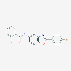 2-bromo-N-[2-(4-bromophenyl)-1,3-benzoxazol-5-yl]benzamide