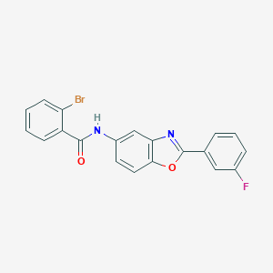 2-Bromo-N-[2-(3-fluorophenyl)-1,3-benzoxazol-5-yl]benzamide