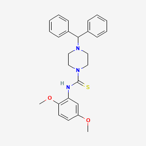 molecular formula C26H29N3O2S B3986437 N-(2,5-dimethoxyphenyl)-4-(diphenylmethyl)piperazine-1-carbothioamide 