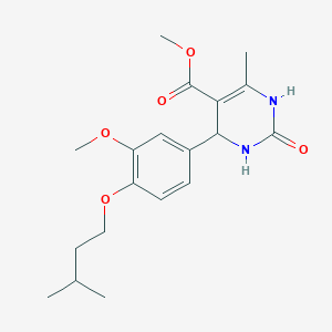 molecular formula C19H26N2O5 B3986444 Methyl 4-[3-methoxy-4-(3-methylbutoxy)phenyl]-6-methyl-2-oxo-1,2,3,4-tetrahydropyrimidine-5-carboxylate 