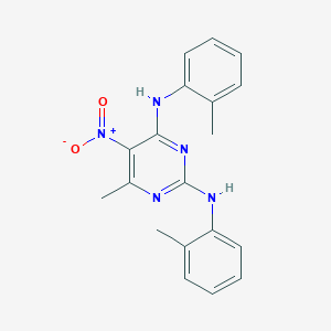 5-Nitro-4-methyl-2,6-di(2-toluidino)pyrimidine
