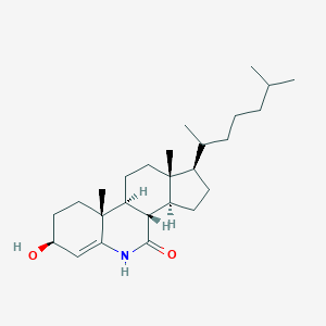molecular formula C26H43NO2 B039865 6-Azacholest-4-en-3-ol-7-one CAS No. 111300-81-3