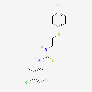 molecular formula C16H16Cl2N2S2 B3986581 N-(3-CHLORO-2-METHYLPHENYL)-N'-{2-[(4-CHLOROPHENYL)SULFANYL]ETHYL}THIOUREA 