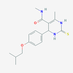 molecular formula C17H23N3O2S B3986592 N,6-DIMETHYL-4-[4-(2-METHYLPROPOXY)PHENYL]-2-SULFANYLIDENE-1,2,3,4-TETRAHYDROPYRIMIDINE-5-CARBOXAMIDE 