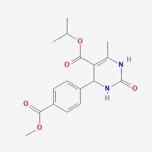 molecular formula C17H20N2O5 B3986647 Propan-2-yl 4-[4-(methoxycarbonyl)phenyl]-6-methyl-2-oxo-1,2,3,4-tetrahydropyrimidine-5-carboxylate 