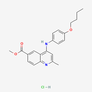 molecular formula C22H25ClN2O3 B3986720 Methyl 4-(4-butoxyanilino)-2-methylquinoline-6-carboxylate;hydrochloride 