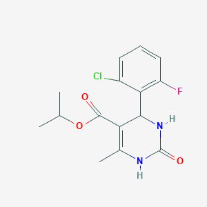 molecular formula C15H16ClFN2O3 B3986743 Propan-2-yl 4-(2-chloro-6-fluorophenyl)-6-methyl-2-oxo-1,2,3,4-tetrahydropyrimidine-5-carboxylate 