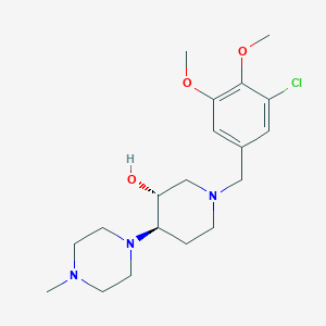 molecular formula C19H30ClN3O3 B3986909 (3R,4R)-1-[(3-chloro-4,5-dimethoxyphenyl)methyl]-4-(4-methylpiperazin-1-yl)piperidin-3-ol 