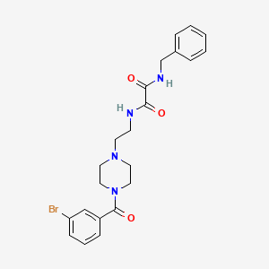 molecular formula C22H25BrN4O3 B3986997 N'-benzyl-N-[2-[4-(3-bromobenzoyl)piperazin-1-yl]ethyl]oxamide 