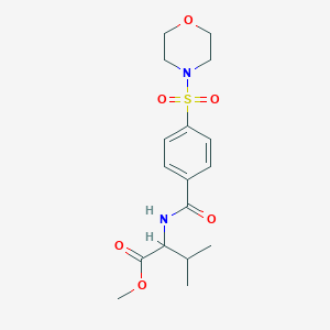 molecular formula C17H24N2O6S B3987047 Methyl 3-methyl-2-{[4-(morpholine-4-sulfonyl)phenyl]formamido}butanoate 