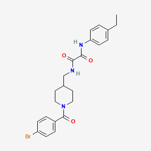 molecular formula C23H26BrN3O3 B3987086 N-[[1-(4-bromobenzoyl)piperidin-4-yl]methyl]-N'-(4-ethylphenyl)oxamide 