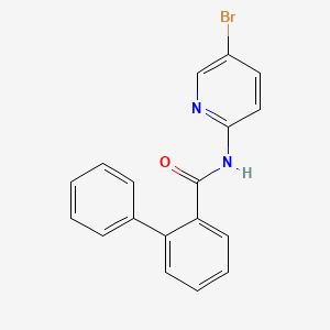 molecular formula C18H13BrN2O B3987133 N-(5-bromopyridin-2-yl)-2-phenylbenzamide 