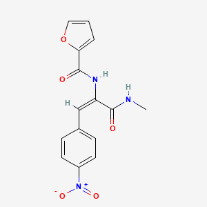 molecular formula C15H13N3O5 B3987334 N-[(E)-3-(methylamino)-1-(4-nitrophenyl)-3-oxoprop-1-en-2-yl]furan-2-carboxamide 