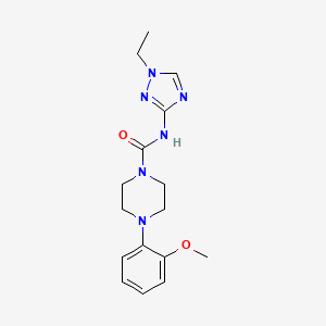 molecular formula C16H22N6O2 B3987387 N-(1-ethyl-1,2,4-triazol-3-yl)-4-(2-methoxyphenyl)piperazine-1-carboxamide 